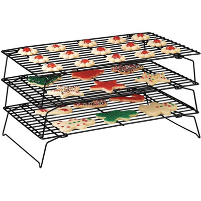 3-Tier Stackable Cooling Rack for Baking, Space-Saving Grill Stand for ...