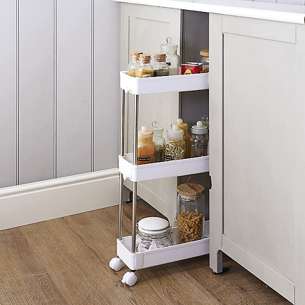 Slim Kitchen Narrow Gap Storage Drawer Cabinet Box Rack Basket Shelf Cart  Holder