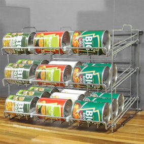 3 Tier Tin Can Rack - Cupboard Shelf Organiser