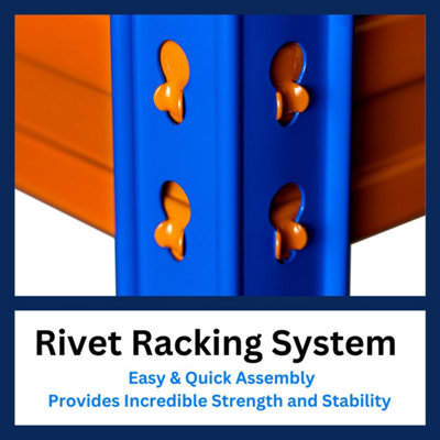 3 Tier ULTRA HEAVY DUTY Storage Racking 1800h x 1800w x 450d mm 350kg - 9