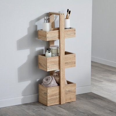 Buy 3 Tier Wood Effect Bathroom Storage Caddy DIY at B&Q