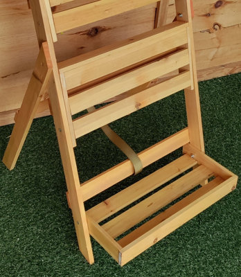 3 Tier Wooden Plant Pot Stand Folding Garden Display Etagere Shelf ...
