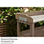 3-Tier Wooden Potting Table with Galvanised Steel Worktop Outdoor Gardening Work Station