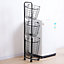3 Tiers Laundry Basket Hamper Removable Washing Basket Bin Clothes Organizer with Handle on Wheels