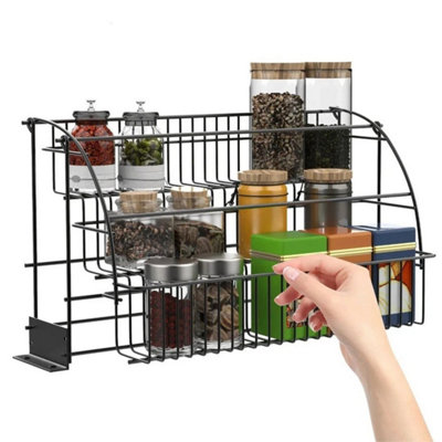 3 Tiers Pull Out Kitchen Cupboard Storage Organiser Rack