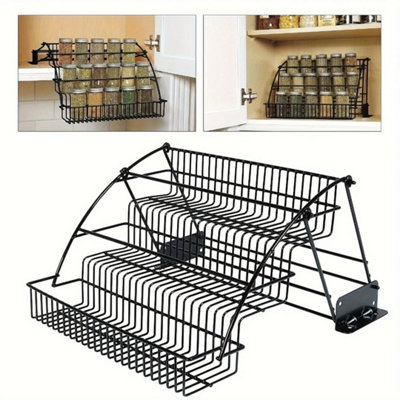 3 Tiers Pull Out Kitchen Cupboard Storage Organiser Rack