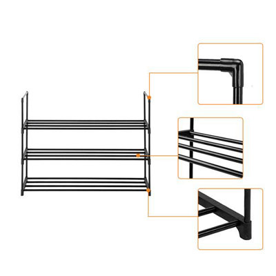 3 Tiers Shoe Rack Shoe Tower Shelf Storage Organizer For Bedroom ...