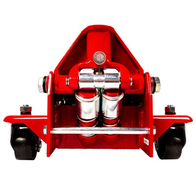TCE Floor Jack Ultra Dual Pump Low Profile Heavy Duty Steel Service, 3Ton, Blue