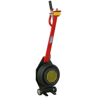 3 Tonne Air Operated Fast Jack - Three Stage Lift - Long Handle & Wheels