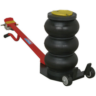 3 Tonne Air Operated Fast Jack with Long Handle and Wheels for Quick ...