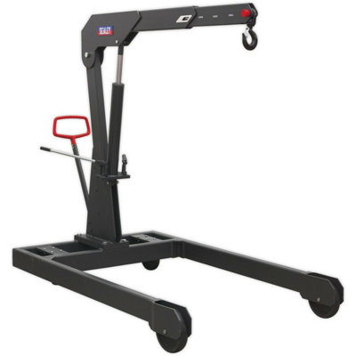3 Tonne Heavy Duty Fixed Frame Crane with Dual Pumps and 4 Position Beam