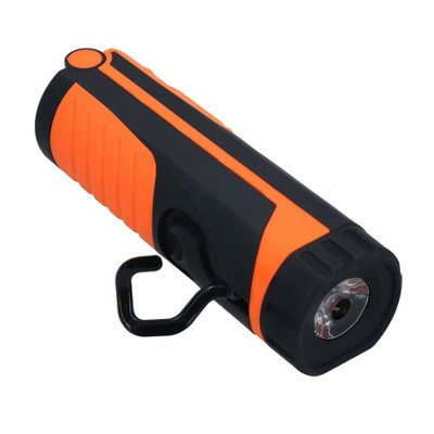 3 Watt Cob Torch And Folding Inspection Work Light Lamp Battery Powered 2pc