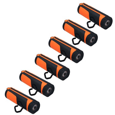 3 Watt Cob Torch And Folding Inspection Work Light Lamp Battery Powered 6pc