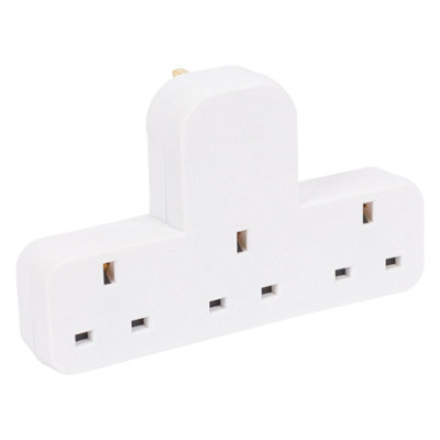 3-Way Power Strip Plug Sockets | DIY at B&Q