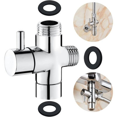 G1/2in 3 Way Shower Head Diverter Valve T-adapter ... - Grandado