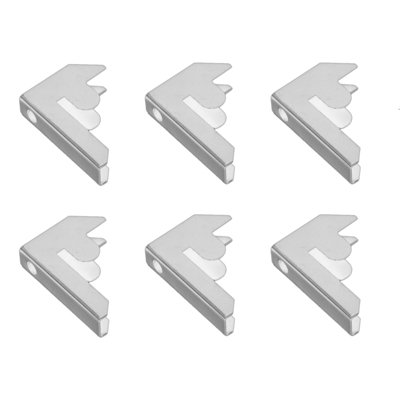 Galwix Metal Shelving Bay Connector Clips - Pack Of 6 Galvanised Steel