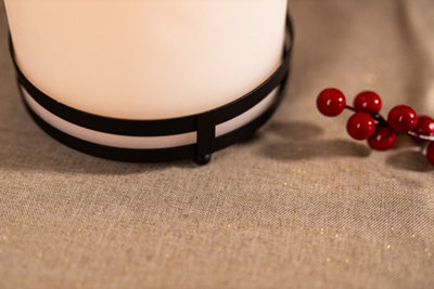 3 Wick LED Candle With Black Stand - 4