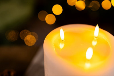 3 Wick LED Candle With Black Stand - 5