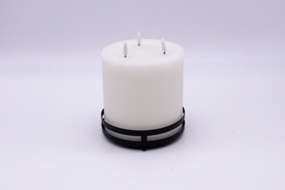 3 Wick LED Candle With Black Stand - 7