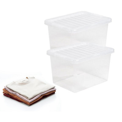 3 x 12L Strong Clear Multipurpose Transparent Storage Container ...