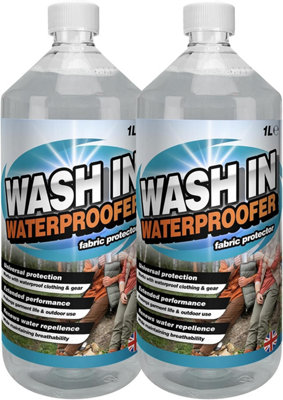 3 x 1L Easy To Use Wash In Waterproofer Fabric Protector For All ...