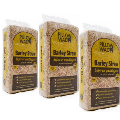 3 x 2KG Barley Straw Bedding For Chickens, Rabbits & Tortoise
