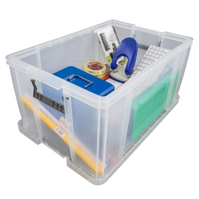3 x 36 Litre Storage Box For Home Or Office With Strong Snap Closure ...