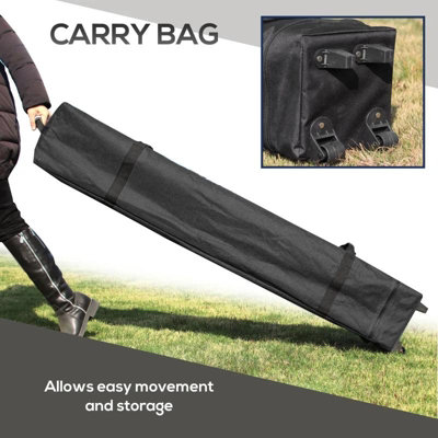 3 x 3m Pop Up Gazebo  1 Button Push Double Roof Carry Bag