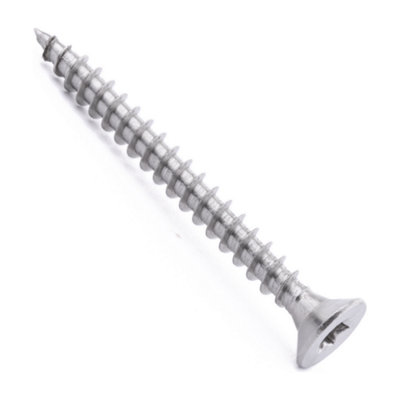 3 X 40 Six Lobe Csk Chipboard Screw 100 Pack A2 Stainless Steel