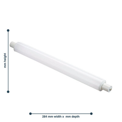 3 x 6W LED S15 284mm Tube Light Bulbs - Cool White
