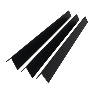 3 x Black Rigid Angle 40mm x 40mm x 1 Metre