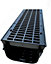3 x CD410 Shallow Flow Drain Shallow Channel Drainage Plastic PVC Heavy Duty Including 2 x Endcaps for the garden or driveway