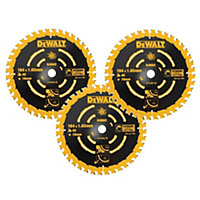 3 x Dewalt DT10303 Circular Saw Blades 184 x 16 x 40T Extreme Framing DWE560