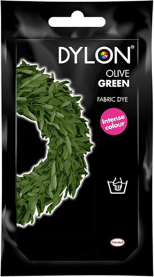 3 X Dylon Hand Dye 34 OLIVE GREEN 50g Sachets - Permanent Fabric Dye for Clothes