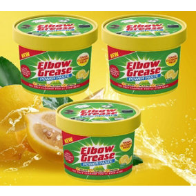 3 x Elbow Grease Cleaning Paste All Purpose Degreaser Cleaner Lemon 350g