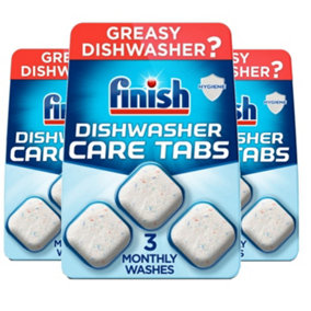 3 x Finish In-wash Dishwasher Cleaner Clean Hidden Grease & Grime 1.89oz