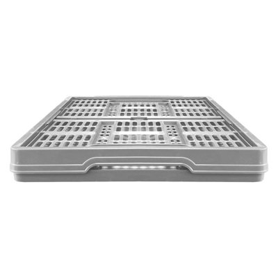3 x Foldable Stackable Grey 32 Litre Multipurpose Crates With Handle Great For Storage & Transportation
