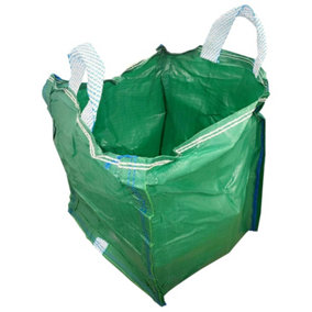 3 x Green Reusable 120 Litres Heavy Duty Garden Waste Sacks With Looped Handles