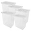 3 x Heavy Duty Multipurpose 55 Litre Home Office Clear Plastic Storage Containers With Lids