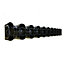 3 x Heavy Duty PVC Shallow Flow Brick Slot Drain Channel Drainage 1m Length  Plus 2x Endcaps 1x End Outlet 110mm & 1x Body Outlet
