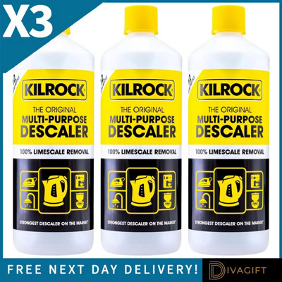 3 x Kilrock Multi-Purpose Descaler Liquid 1L Powerful Limescale Remover ...