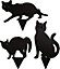 3 x Life-Sized Decoy Cats - Weatherproof Metal Cat Silhouette Garden Lawn or Fence Decor for Deterring Cats, Birds & Small Mammals