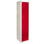 3 x Metal Storage Lockers - Four Doors, Red - Flatpack