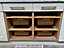 3 x Pull out Wicker Basket Drawer 600mm Kitchen Storage Solution 100% Handmade Rattan FREE Fixing Kit