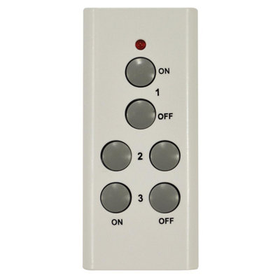 3 x Remote Control Plug-In Wall Sockets with 30m Range - Perfect for Hard to Reach Mains Socket or People with Limited Mobility