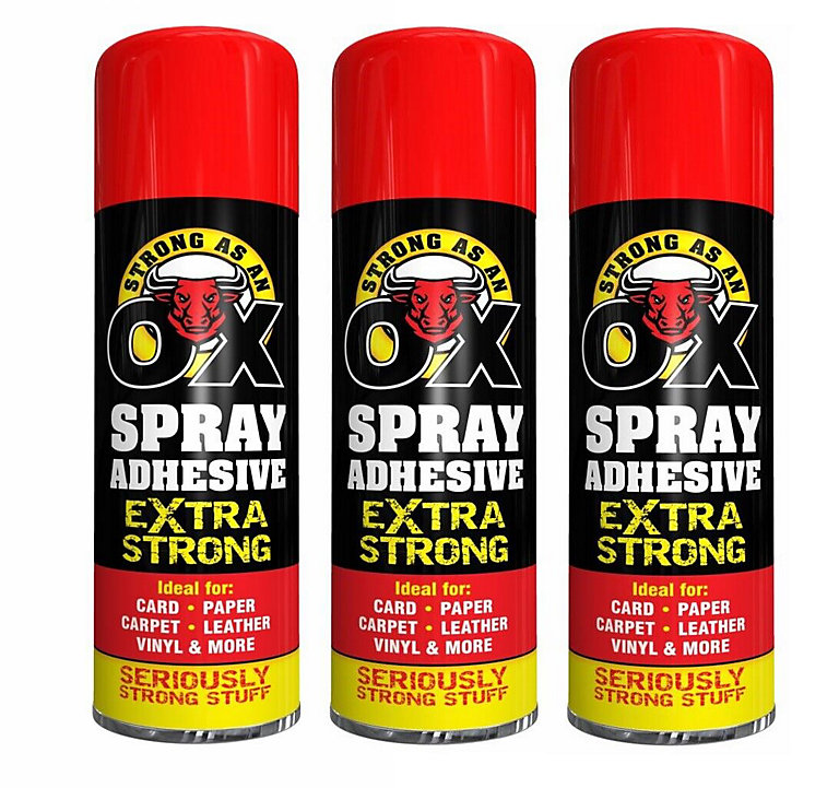 3 x SAAO Extra Strong Spray Adhesive Glue For Carpet Tile Craft