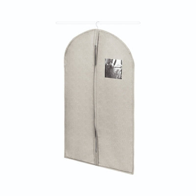 3 x Small Garment Bags Herringbone Print Zipped Clothing Organiser