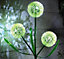 3 x Solar Allium Bloom Stake Light - Solar Powered Outdoor Garden Decor Flower Design Pathway Patio Lighting - 75 x 9cm