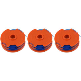 3 x Spool & Line For Qualcast Strimmers 1.5 mm x 2 mm x 5 metre by Ufixt