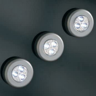 3 x Stick N Click LED Lights - Battery Powered Lighting for Cupboards ...